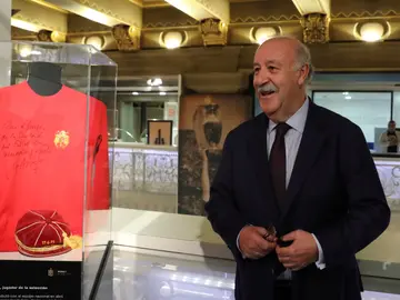 Vicente del Bosque, durante la presentación del Espacio Selección Vicente del Bosque, durante la presentación del Espacio Selección