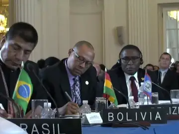 <p>OEA abre la puerta a suspensión de Venezuela y desconoce reelección de Maduro</p> <p>OEA abre la puerta a suspensión de Venezuela y desconoce reelección de Maduro</p>