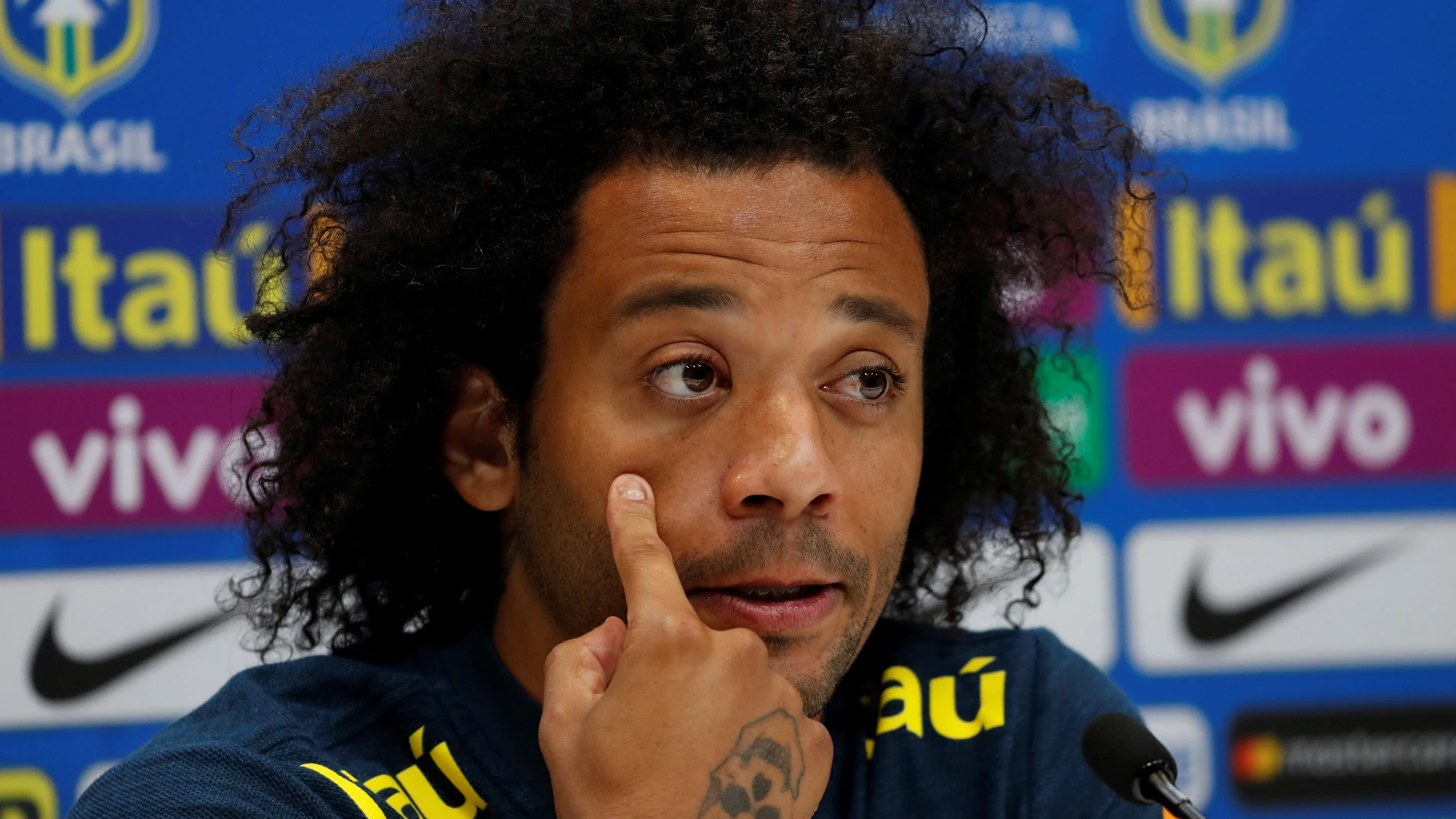 Marcelo, en rueda de prensa en Londres Marcelo, en rueda de prensa en Londres
