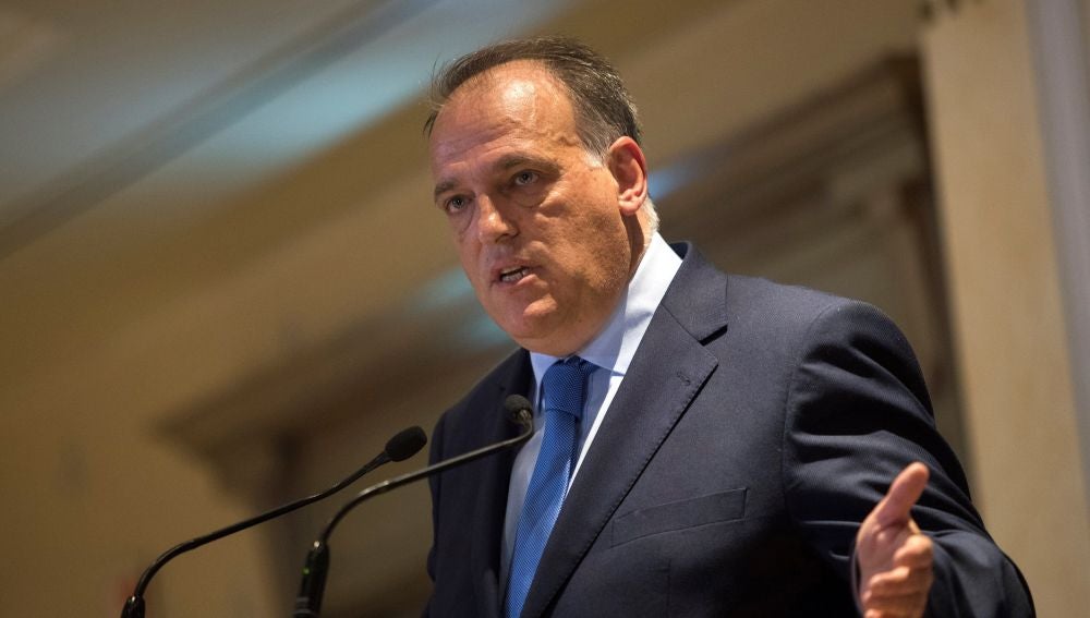 Javier Tebas comparece ante los medios