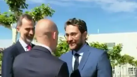 Maxim Huerta y Luis Rubiales se saludan Maxim Huerta y Luis Rubiales se saludan