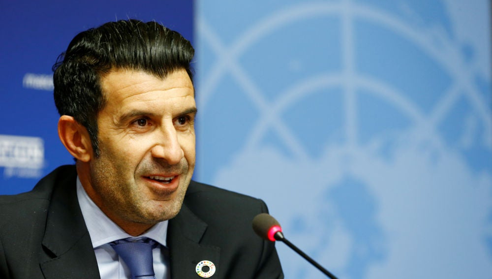 Luis Figo, en un acto de la UEFA