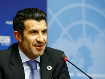 Luis Figo, en un acto de la UEFA Luis Figo, en un acto de la UEFA