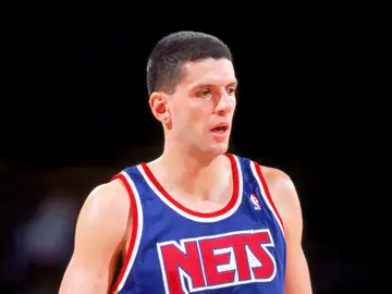 Drazen Petrovic, en un partido con los Nets Drazen Petrovic, en un partido con los Nets