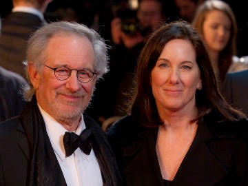 Steven Spielberg junto a Kathleen Kennedy