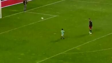 El show del hijo de Cristiano tras el Portugal-Argelia: ¡la clavó en la escuadra!