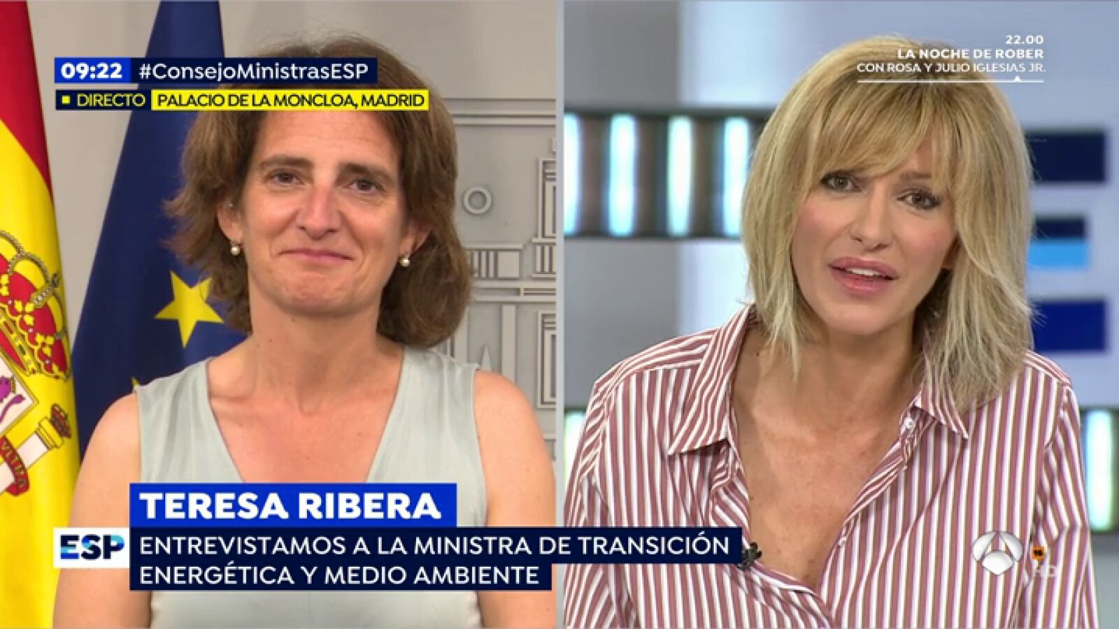Ribera, ministra de Transición Energética y Medio Ambiente: 