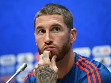 Sergio Ramos, en sala de prensa Sergio Ramos, en sala de prensa