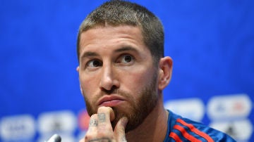 Sergio Ramos, en sala de prensa Sergio Ramos, en sala de prensa