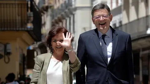 La vicepresidenta del Gobierno, Carmen Calvo, y el president de la Generalitat Valenciana, Ximo Puig La vicepresidenta del Gobierno, Carmen Calvo, y el president de la Generalitat Valenciana, Ximo Puig