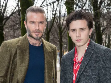 David Beckham y su hijo Brooklyn David Beckham y su hijo Brooklyn