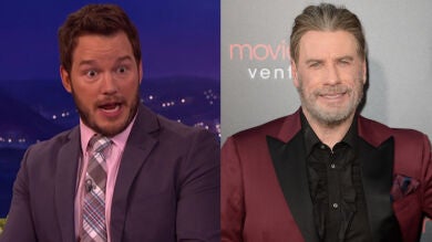 Vídeo: Chris Pratt conoce a John Travolta y acaban bailando juntos 'Grease'