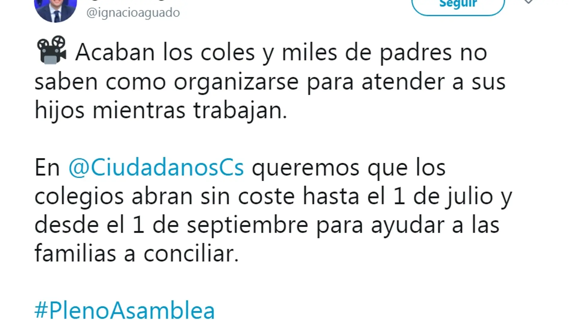 Tuit de Ignacio Aguado