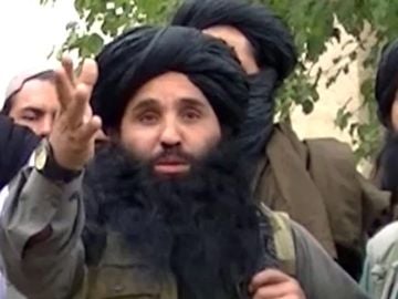 Mullah Fazlullah, en una localización no identificada cerca de la frontera entre Pakistán y Afganistán