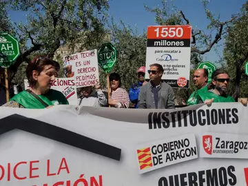 La Plataforma de Afectados por la Hipoteca (PAH) en una protesta contra los desahucios. La Plataforma de Afectados por la Hipoteca (PAH) en una protesta contra los desahucios.
