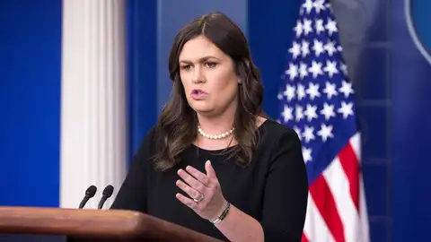La portavoz de la Casa Blanca, Sarah Huckabee Sanders La portavoz de la Casa Blanca, Sarah Huckabee Sanders
