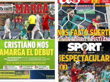 El Portugal - España, en las portadas de la prensa El Portugal - España, en las portadas de la prensa