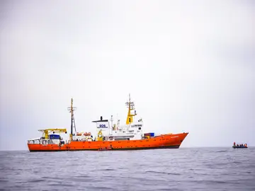 El barco Aquarius de la ONG SOS Méditerránee El barco Aquarius de la ONG SOS Méditerránee