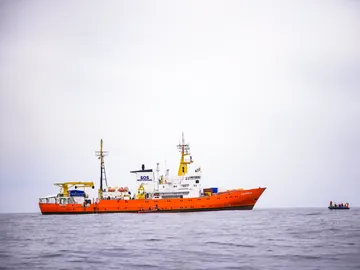 El barco Aquarius de la ONG SOS Méditerránee El barco Aquarius de la ONG SOS Méditerránee