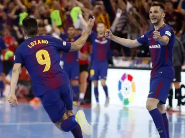 Lozano celebra un gol ante Movistar Inter Lozano celebra un gol ante Movistar Inter