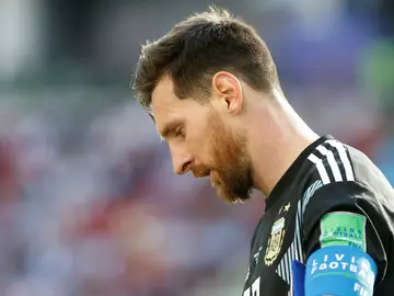 Messi, cabizbajo Messi, cabizbajo