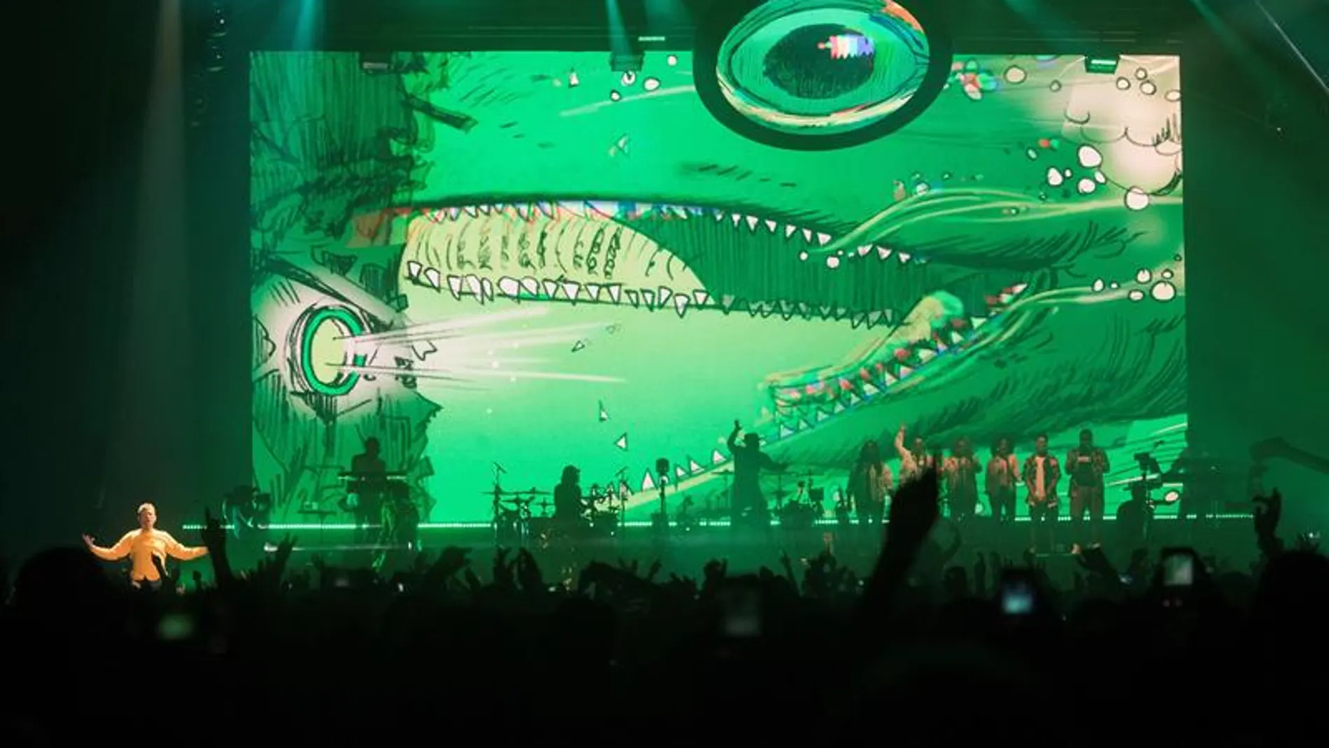 El grupo 'Gorillaz' en su actuación en el Festival Sónar El grupo 'Gorillaz' en su actuación en el Festival Sónar