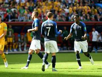 Griezmann celebra un gol con Francia Griezmann celebra un gol con Francia