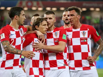 Croacia celebra un gol Croacia celebra un gol