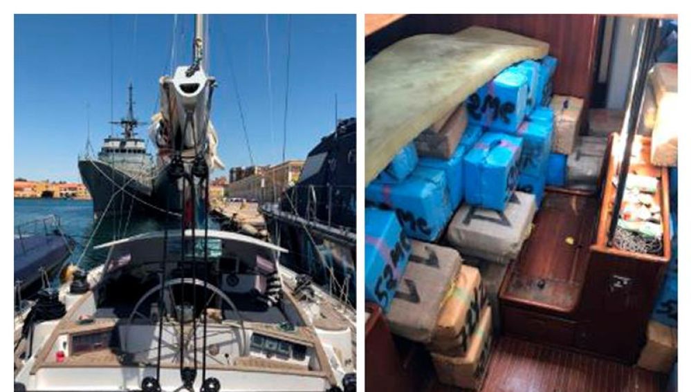 280 fardos de droga en un velero