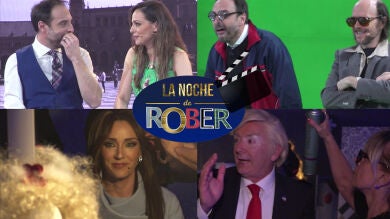 La divertida visita de Eva Gónzález y Santiago Segura a 'La noche de Rober', tras las cámaras