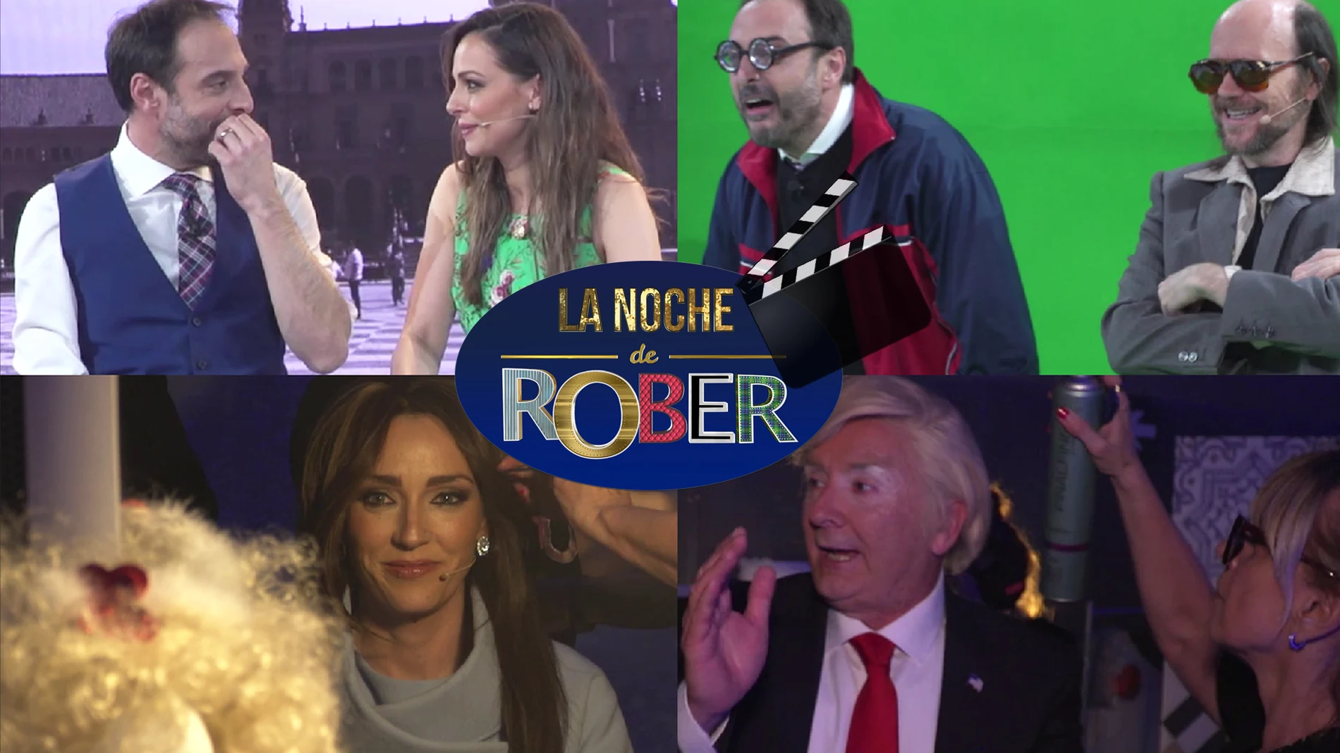 La divertida visita de Eva Gónzález y Santiago Segura a 'La noche de Rober', tras las cámaras