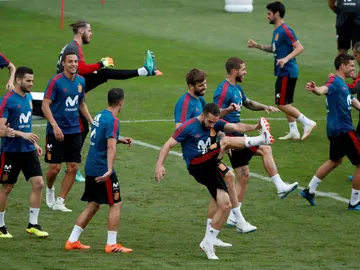 España, en un entrenamiento España, en un entrenamiento