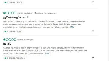 Críticas en Tripadvisor Críticas en Tripadvisor