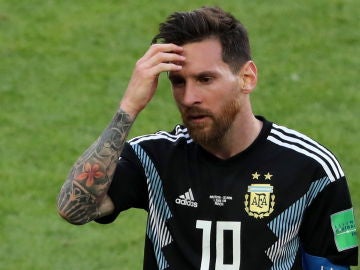 Messi, contrariado