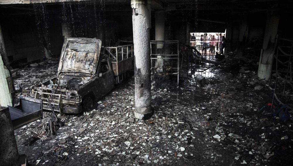 Así quedó la casa incendiada