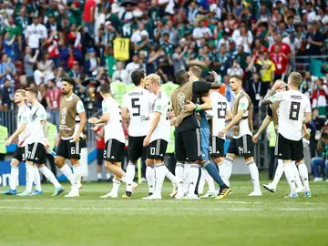 Jugadores de Alemania, cabizbajos Jugadores de Alemania, cabizbajos