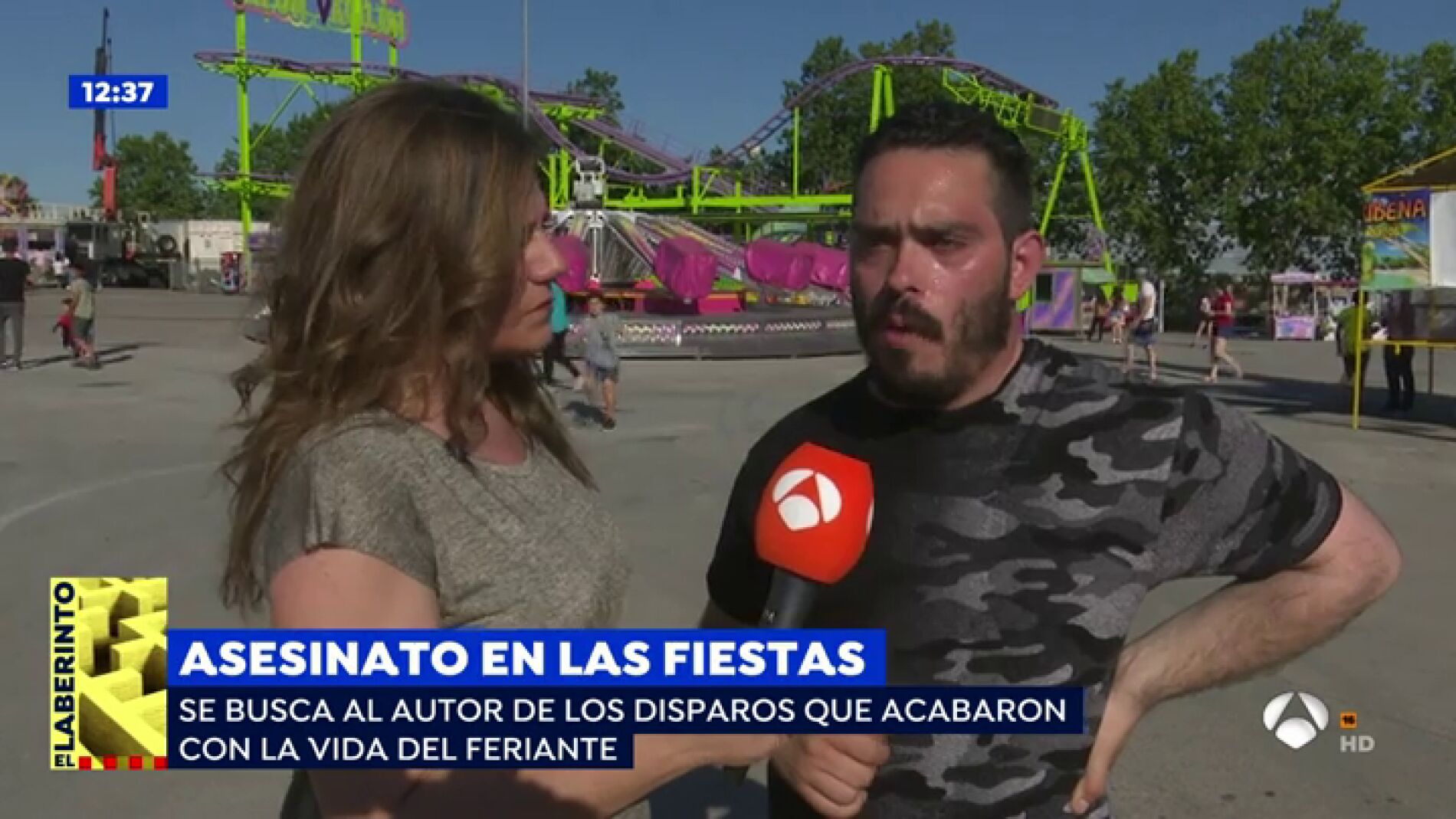  Escenas de p&aacute;nico en un recinto ferial de Parla despu&eacute;s de que un feriante fuera abatido de tres tiros en el cuello