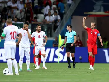 Kane celebra uno de sus goles contra Túnez Kane celebra uno de sus goles contra Túnez
