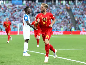 Mertens celebra su gol contra Panamá Mertens celebra su gol contra Panamá