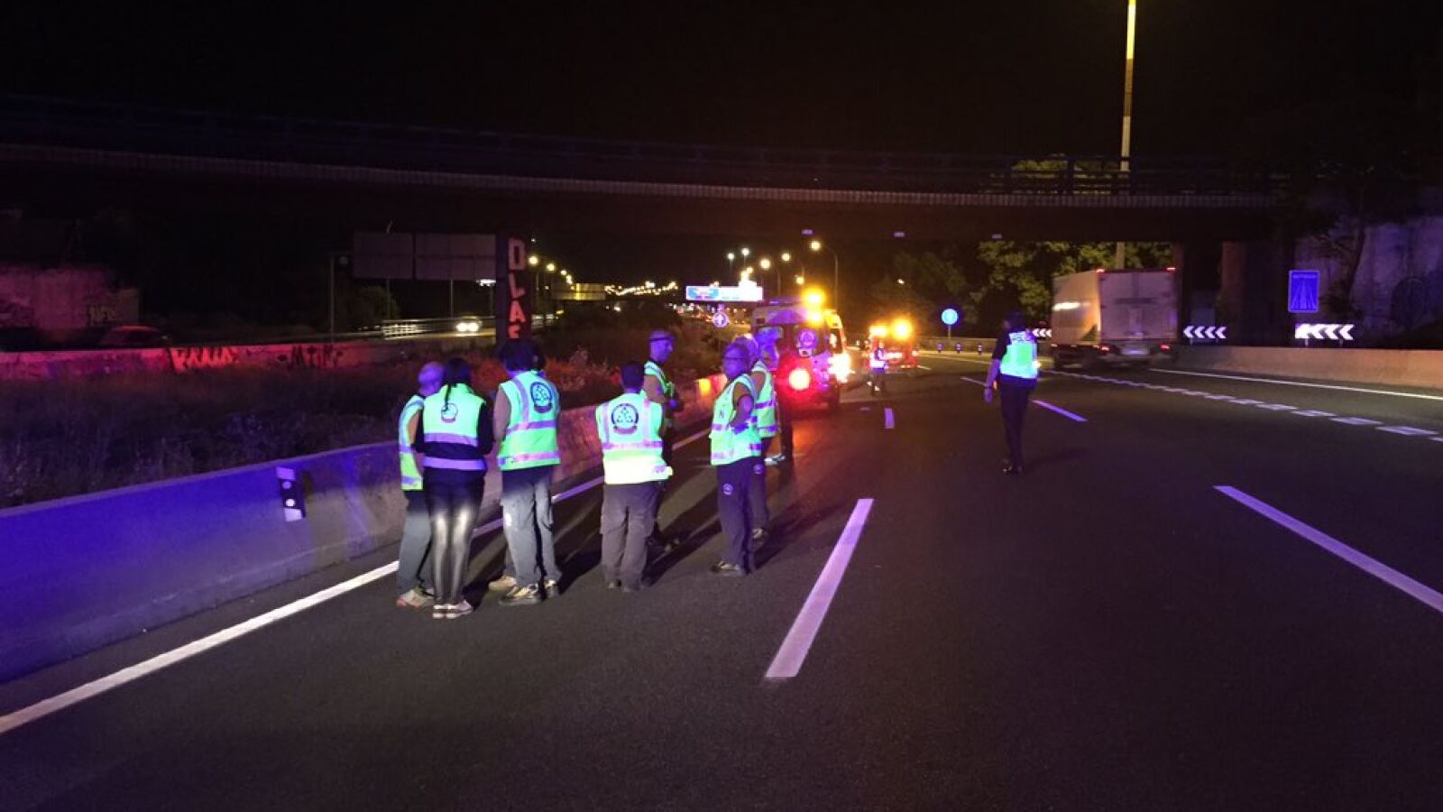 Muere atropellado un joven de 19 años en la autopista A-2 al cruzar la autovía