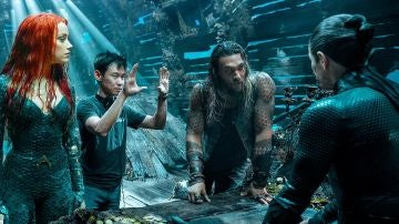 Amber heard, James Wan y Jason Momoa en el rodaje de 'Aquaman' Amber heard, James Wan y Jason Momoa en el rodaje de 'Aquaman'