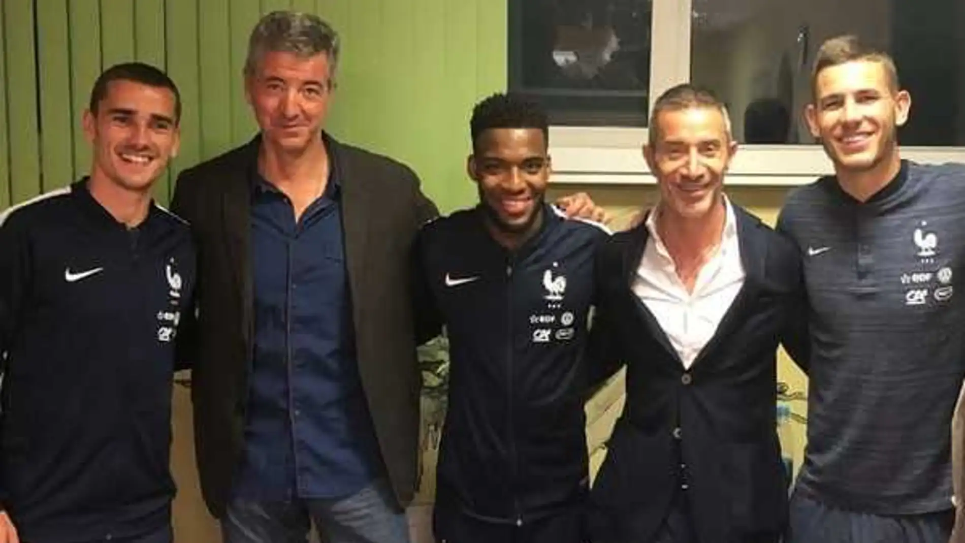 Miguel Ángel Gil Marín, con Griezmann, Lemar y Lucas Hernández Miguel Ángel Gil Marín, con Griezmann, Lemar y Lucas Hernández