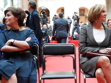 Cospedal y Santamaría distanciadas Cospedal y Santamaría distanciadas