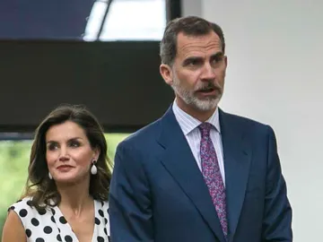 Los Reyes de España durante su visita a San Antonio Los Reyes de España durante su visita a San Antonio