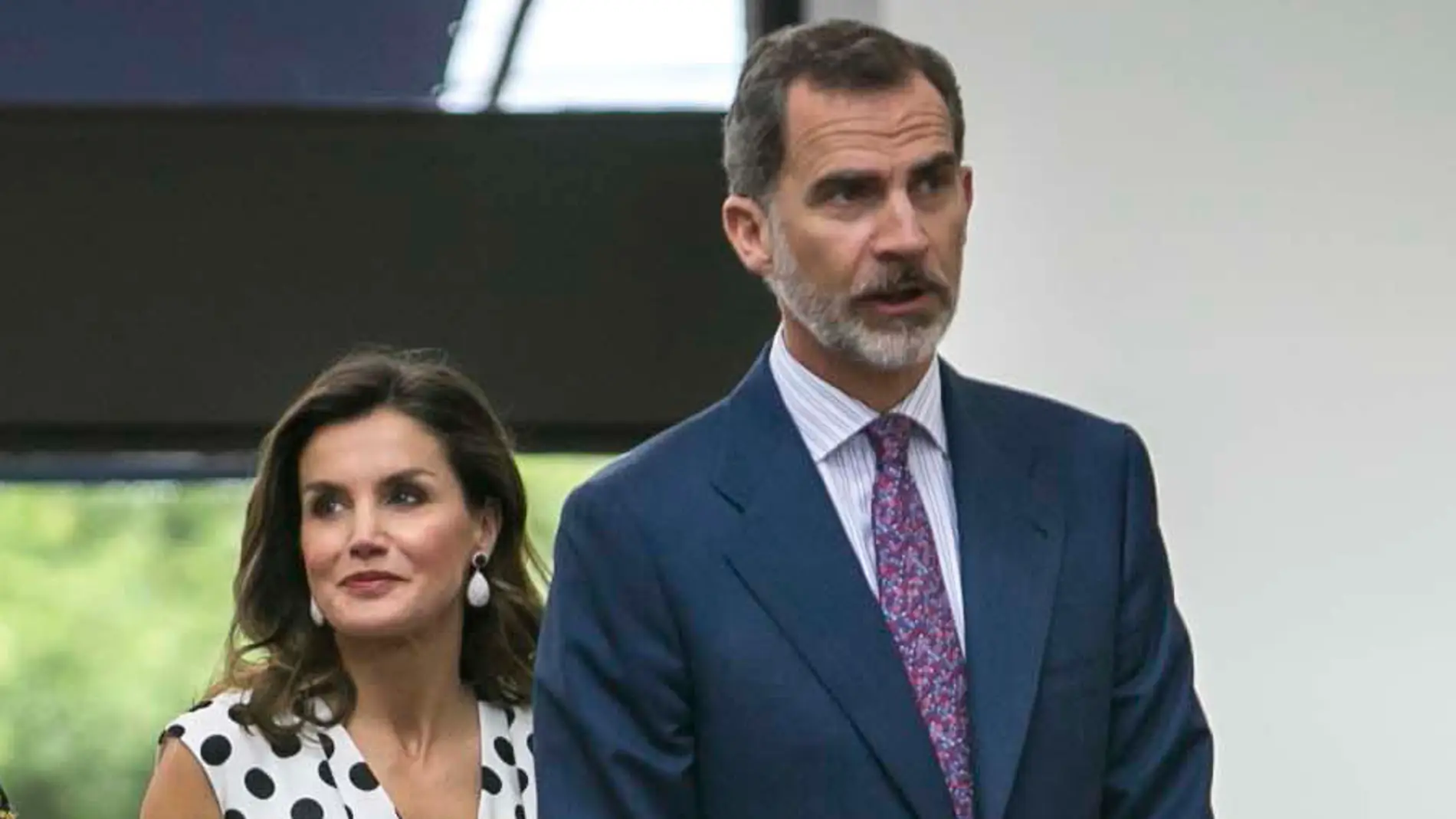 Los Reyes de España durante su visita a San Antonio 