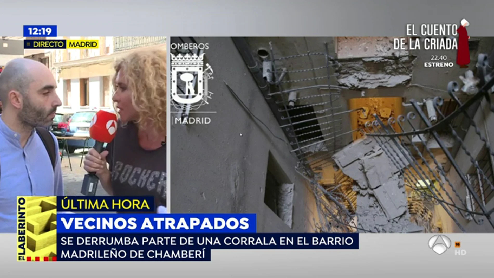 Un vecino de la corrala que se ha derrumbado en Madrid: "Pensé que se me venía encima el edificio entero"