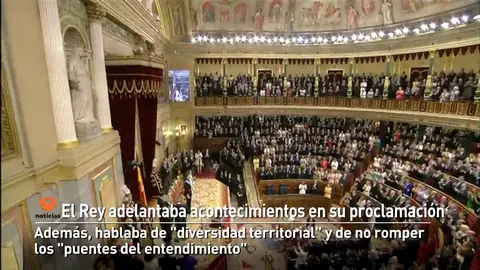 El Rey adelantaba acontecimientos en su proclamación El Rey adelantaba acontecimientos en su proclamación