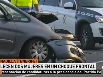 Mueren dos mujeres en un choque frontal de dos vehículos en el sur de Tenerife Mueren dos mujeres en un choque frontal de dos vehículos en el sur de Tenerife