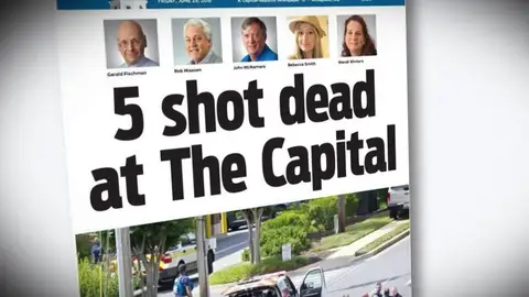 Al menos cinco muertos en un tiroteo en la redacción de un periódico de Annapolis, en Maryland Al menos cinco muertos en un tiroteo en la redacción de un periódico de Annapolis, en Maryland