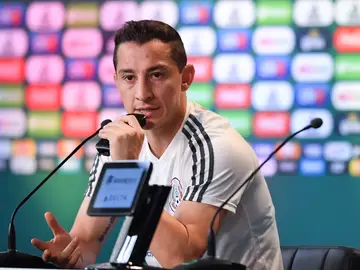 Andrés Guardado, en rueda de prensa Andrés Guardado, en rueda de prensa